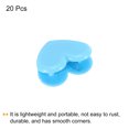 thumbnail image 3 of Uxcell Paper and Bag Clips,20Pack Heart Shape Clamps Snacks Bag Clips,Blue, 3 of 5