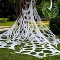 thumbnail image 1 of Decoración de Halloween, tela de araña gigante con agujeros, 1600 pies cuadrados, 1 of 6