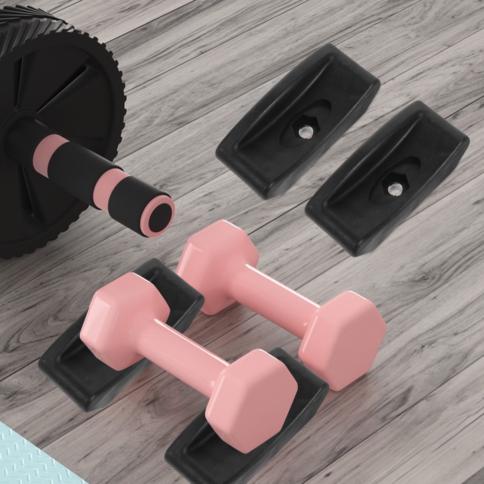TOYMYTOY Dumbbell Bracket Black PP for Storage Prevent Rolling and Floor Protection 16Pcs