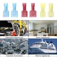 thumbnail image 5 of Uxcell 150PCS Male Spade Connector 16-14 AWG Nylon Quick Disconnect Blue, 5 of 5