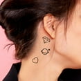 thumbnail image 6 of Wrapables Tiny Small Temporary Finger and Hand Tattoos for Women, 10 Sheets, Expressions, 6 of 7