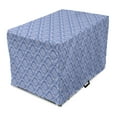 thumbnail image 1 of Damask Dog Crate Cover, Modernized Damask Romantic Style Floral Sprigs in Violet Tones Print, Easy to Use Pet Kennel Cover for Dogs, 35" x 23" x 27", Azure Blue Pastel Purple, by Ambesonne, 1 of 6
