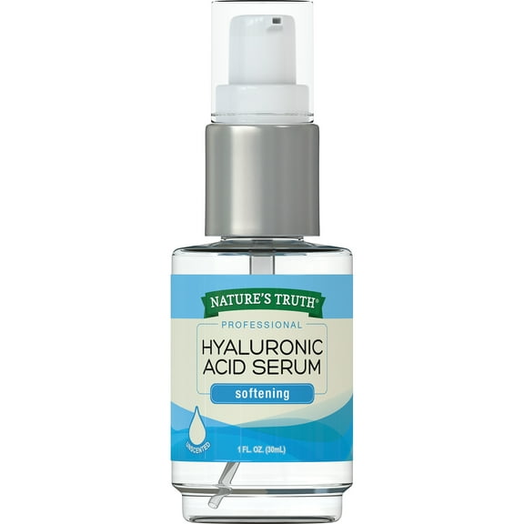 Hyaluronic Acid Serum for Face & Skin | 1oz | Professional Strength | GC/MS tested | By Nature's Truth