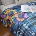 thumbnail image 4 of to My Daughter Blanket from Mom, Butterfly Moon Sunflower Ultra-Soft Fleece Flannel Throw Blankets for Warm Birthday Present, Graduation Gift, Thanksgiving Day and Christmas, 4 of 6