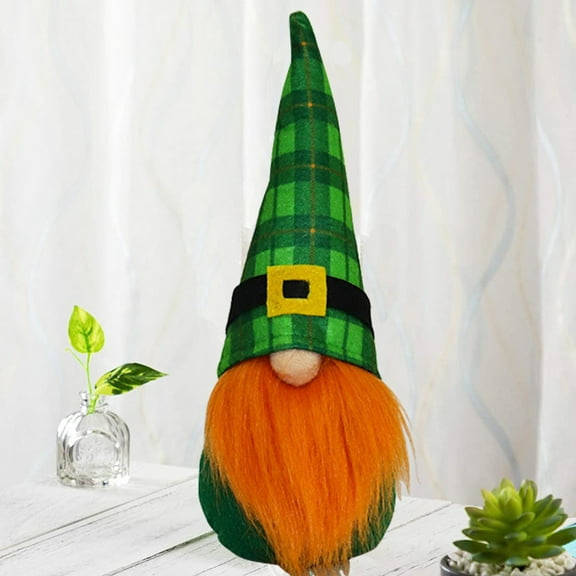 HBBKVI St. Patrick's Day Faceless Doll Gnome Decorations St. Patrick's Day Decorations Irish Day Faceless Doll Rudolph Goblin Gnomes Handmade Gift Decorations
