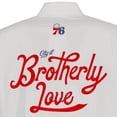 thumbnail image 6 of Men's JH Design White Philadelphia 76ers 2022/23 City Edition Full-Zip Nylon Bomber Jacket, 6 of 6
