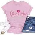 thumbnail image 2 of Hyknon Hauts pour Femmes Été Amoureux T-shirt Imprimé Col Rond Manches Courtes Haut Doux Pull Polyvalent pour Sortir, 2 of 4