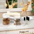 thumbnail image 4 of Yayeee 2 Pack Qtip Holder Bathroom Cotton Swab Canister with Lid Clear Dispenser Set, Cute Halloween Pumpkins, 4 of 6