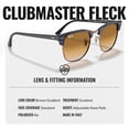thumbnail image 4 of Ray-Ban RB3016 CLUBMASTER FLECK Square Shaped Non-Polarized Sunglasses for Men & Women - Includes Official RAYBAN Eyewear Kit - Ideal Formal & Casual Wear Sunglasses - Light Brown Gradient Lens, 4 of 7