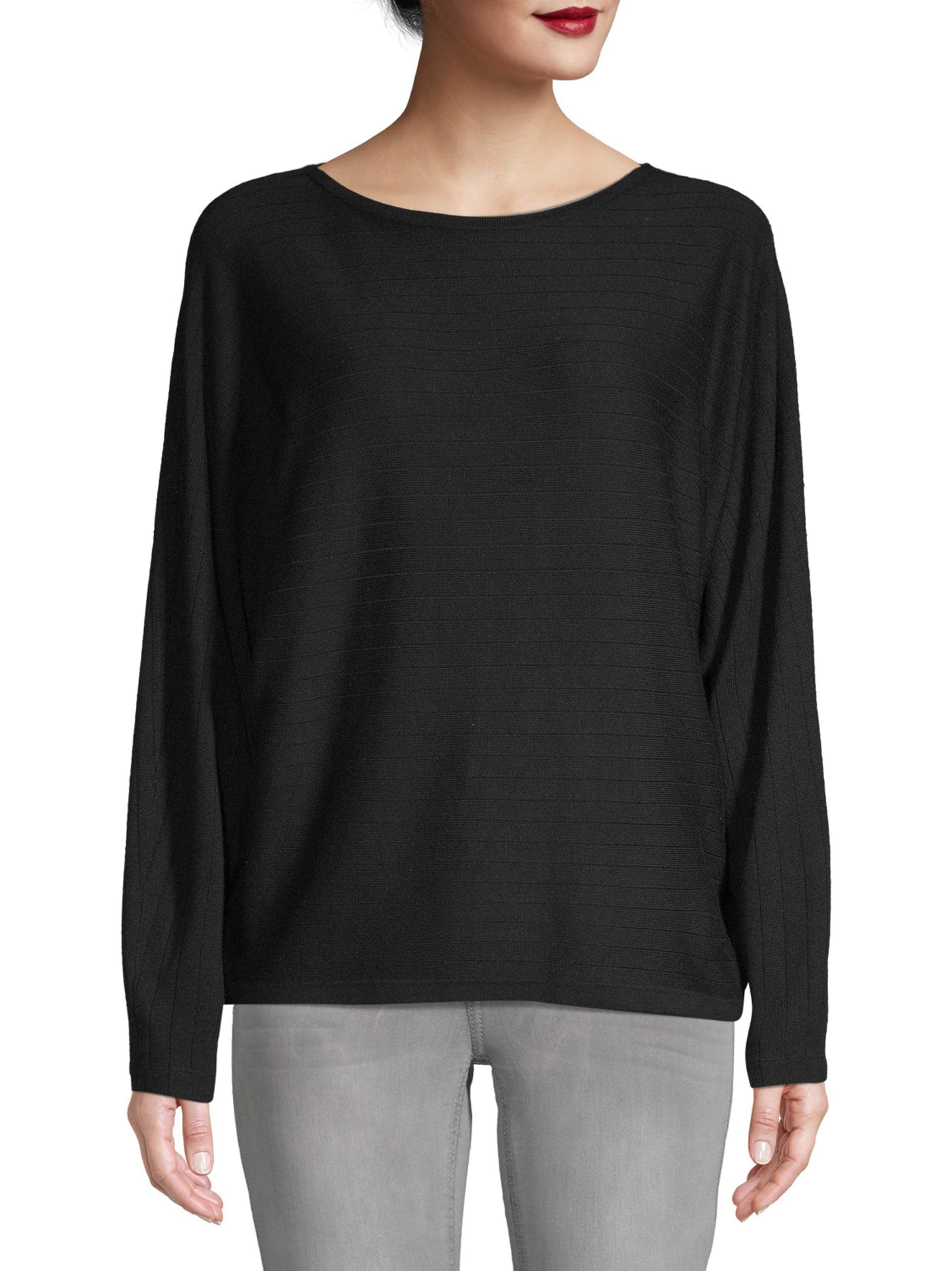 Time and Tru - Time and Tru Women's Boat Neck Dolman Sleeve Top ...