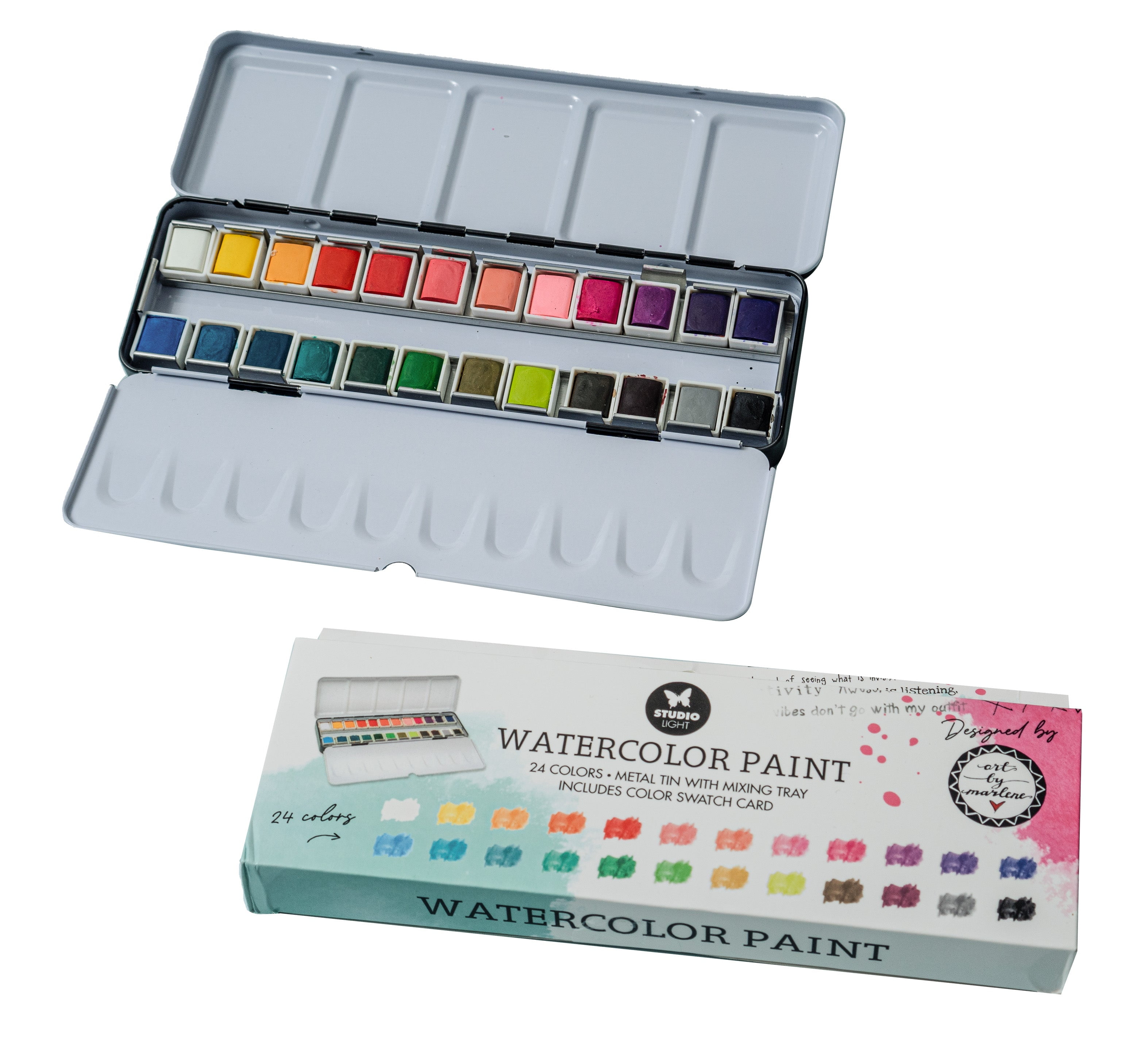 Studio Light Essentials Watercolor Paint 24/Pkg-Nr.02