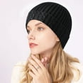 thumbnail image 4 of Gorro holgado de punto - Gorro cálido Gorros de invierno Sombreros para clima frío con forro para correr, 4 of 5
