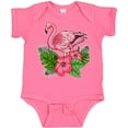 thumbnail image 3 of Inktastic Flamingo with Tropical Flowers Boys or Girls Baby Bodysuit, 3 of 5