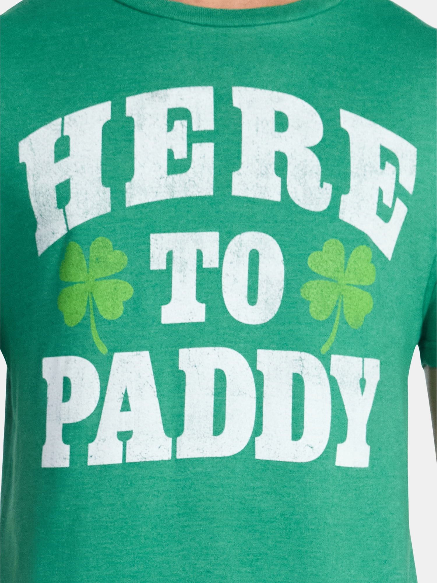 Saint Patrick's Day Men's Here to Paddy Clover Graphic Tee by Way to Celebrate, Sizes XS-5XL