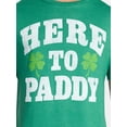 thumbnail image 4 of Saint Patrick's Day Men's Here to Paddy Clover Graphic Tee by Way to Celebrate, Sizes XS-5XL, 4 of 5