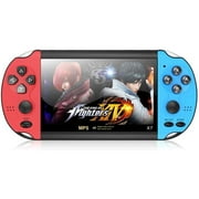 Double Joystick Handheld Game Console Build in Games Video Game Console Support Arcade/neogeo/CPS/FC/SFC/GB/GBC/GBA/SMC/SMD/SEGA Games MP4 Player (Black)