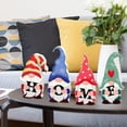 thumbnail image 3 of 4 Pieces Wood Home Gnome Blocks Sign Rustic Lucky Scandinavian Freestanding Table Desk Decor Swedish Tomte Gnome Tabletop Home Letter Decor Centerpieces for Home Party Farmhouse Table Decor, 3 of 7