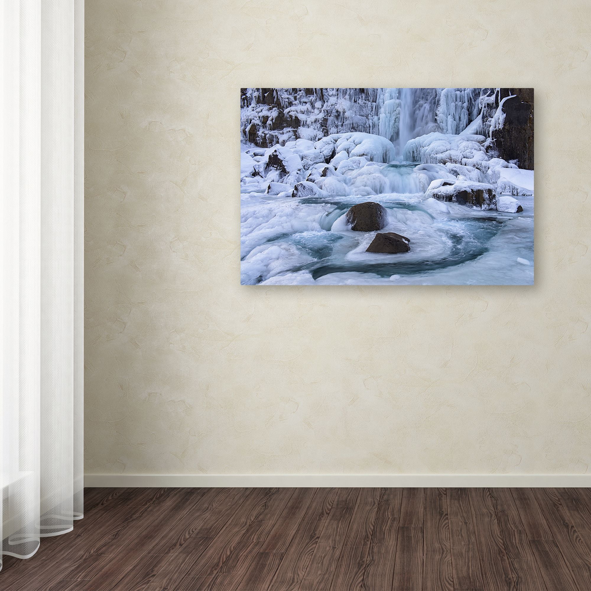 Trademark Fine Art "Frosty Falls" Canvas Art by Michael Blanchette Photography