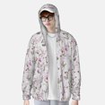 thumbnail image 3 of Pofeuu Orchids Flowers Print Sun Protection Outdoor Lightweight Full Zip UV Cooling Hoodie Long Sleeve Summer Clothing for Outdoor Hiking-Medium, 3 of 5