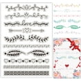 thumbnail image 2 of Flower Leaf Lace Clear Rubber Stamps Writing Line Herat Floral Lines Transparent Postmark Silicone Seals Stamp DIY Scrapbooking Paper Craft Cards Making Photo Album Decorative, 2 of 9
