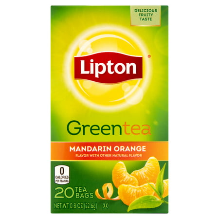 Lipton Sacs Mandarine de thé vert, 20 count