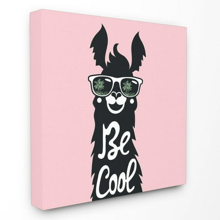 The Stupell Home Decor Collection Be Cool Llama with Sunglasses Wall Art