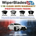 thumbnail image 2 of 2021 Lexus LS500h Beam Wiper Blades Wipers w/1yr Warranty (Set of 2), 2 of 5