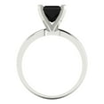 thumbnail image 4 of 1.5 ctw Solitaire Anniversary Ring for Women | Princess Cut Natural Onyx | Hyperallergenic Solid 18K White Gold, 4 of 5