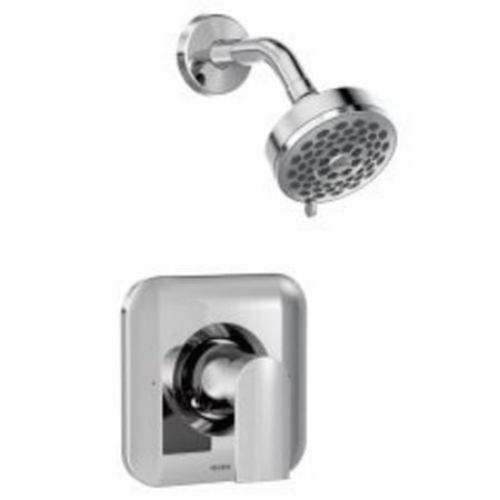 Function Package - Moen T2472EP Genta Pressure Balanced Shower Trim Package with Multi Function Shower Head - Less Valve