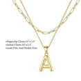 thumbnail image 2 of IEFSHINY Bubble Letter Necklace Layered Choker Chain Jewelry for Women, 2 of 7