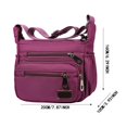 thumbnail image 2 of Women Multi Pockets Crossbody Bag Waterproof Nylon Single Shoulder Bag Travel Purses Handbags,Light Purple, 2 of 6