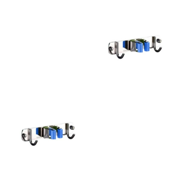 Yuarrent Práctico soporte para hisopos de acero inoxidable: resistente a la corrosión, rápido, resistente, multifuncional, soporte para azul 1 abrazadera y 2 ganchos 2Conjunto