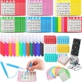thumbnail image 1 of Ensemble de Jeu de Bingo 625 Pcs Incluant Plateau de Rangement à Cage Roulante 75 Balles de Bingo 500 Cartes de Bingo et Marqueurs Colorés pour Grands Groupes, Fêtes, Activité de Rassemblement Familial, Soirée de Jeux, 1 of 6