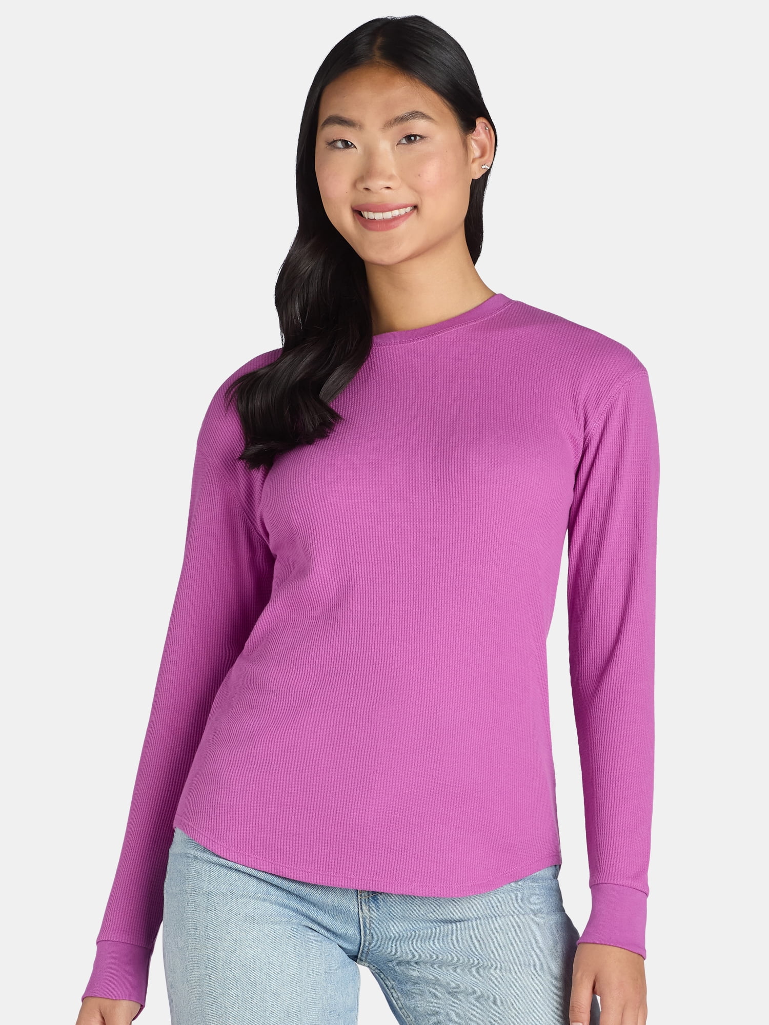 Ensemble (lot) Haut Thermique Noir Et Jupe Tournoyante Violette à Carreaux - Taille 8 - Occasion Très Bon état