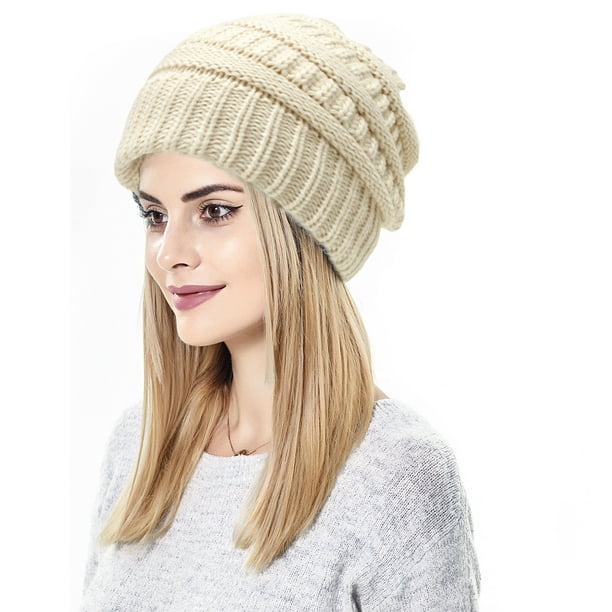 Lined beanie women's deals