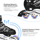 thumbnail image 4 of Patines  Bloosom En Línea Profesionales Adulto Ajustables Con Luces Negro L, 4 of 4