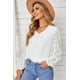 thumbnail image 2 of ABPHQTO Blusa de mujer blanca con manga de burbuja de lunares suizos, 2 of 5