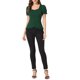 thumbnail image 2 of CAMISA VICTORIANA INSPIRE CHIC PARA MUJER CON ESCOTE CORAZÓN Y MANGA CORTA PUFF, BLUSA GÓTICA HALLOWEEN 2XL VERDE OSCURO, 2 of 6