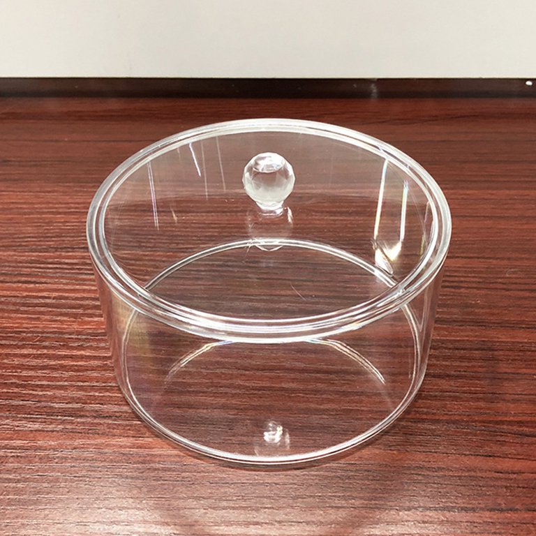 Acrylic Clear Round Storage Box Stackable Belt Rack Storage Box Display Holder for Watch Jewelry Cosmetics Bracelets Rings Craft Toys and Ties