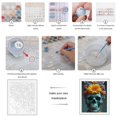 thumbnail image 3 of Paint by Numbers Kit for Adults, Colorful Floral Skull Artistry Paint by Numbers, Easy Paint by Numbers Kit for Adults Beginner, DIY Adult Paint by Number Kits on Canvas, 12x16in Home Decor, 3 of 7