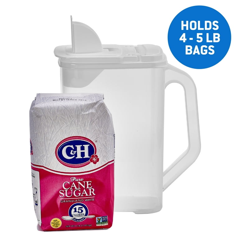 Buddeez Plastic 4 Quart Sugar and Flour Containers with Handles