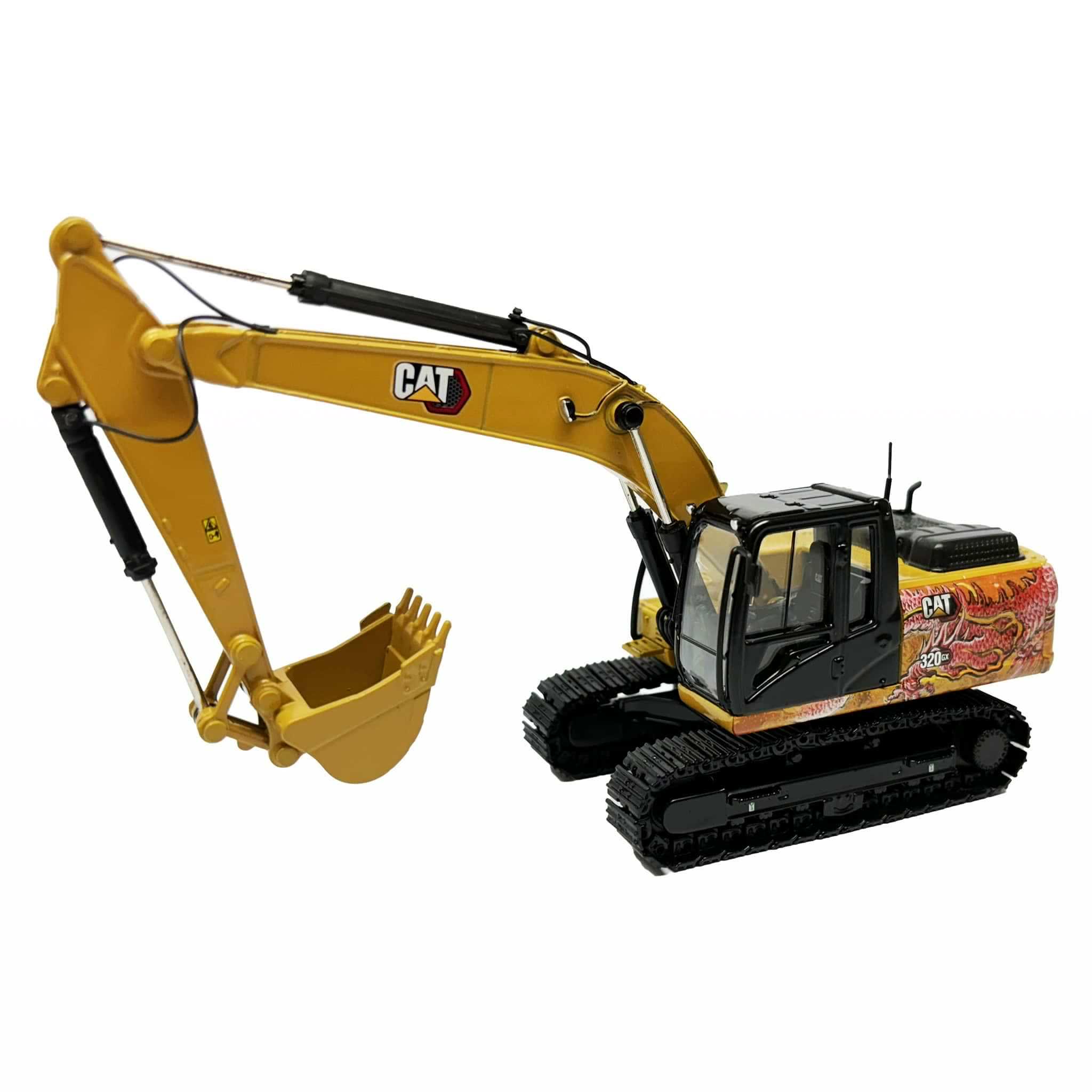 Diecast Masters 1/50 CAT 320 GX Hydraulic Excavator, Dragon Decoration 85674L