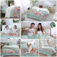 thumbnail image 5 of Queen 4 Piece Bedding Set Summer Pink Starfish on Wood Board Soft Breathable Duvet Cover and Pillowcase,Marine Life Coral Duvet Cover Set Washable Bed Sheets for Bedroom Dormitory Guest Room, 5 of 9