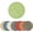 Green, variant on Sm:)e 15 Inch Round Braided Placemats Set of 4, Cotton Polyester Washable Heat Resistant Placemats, Decor for Kitchen Dining Table and Party(Beige)