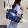 thumbnail image 4 of Bolsa plegable de viaje para gimnasio con separación seca y húmeda, de lona de gran capacidad (azul) Tmvgtek Para estrenar, 4 of 9