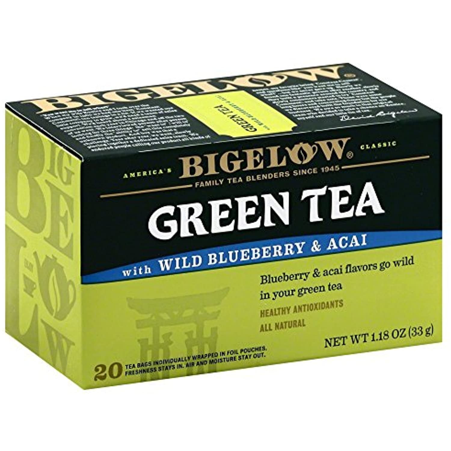 Bigelow Green Tea With Blueberry 1.0 Oz(Pack Of 2)