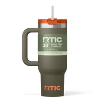 RTIC 30 oz Insulated Tumbler with Handle, Ceramic Lined, Leak-Resistant Straw Lid, Trailblazer