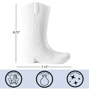 Urban Shop Ceramic Cowboy Boot Vase, 8.75, White