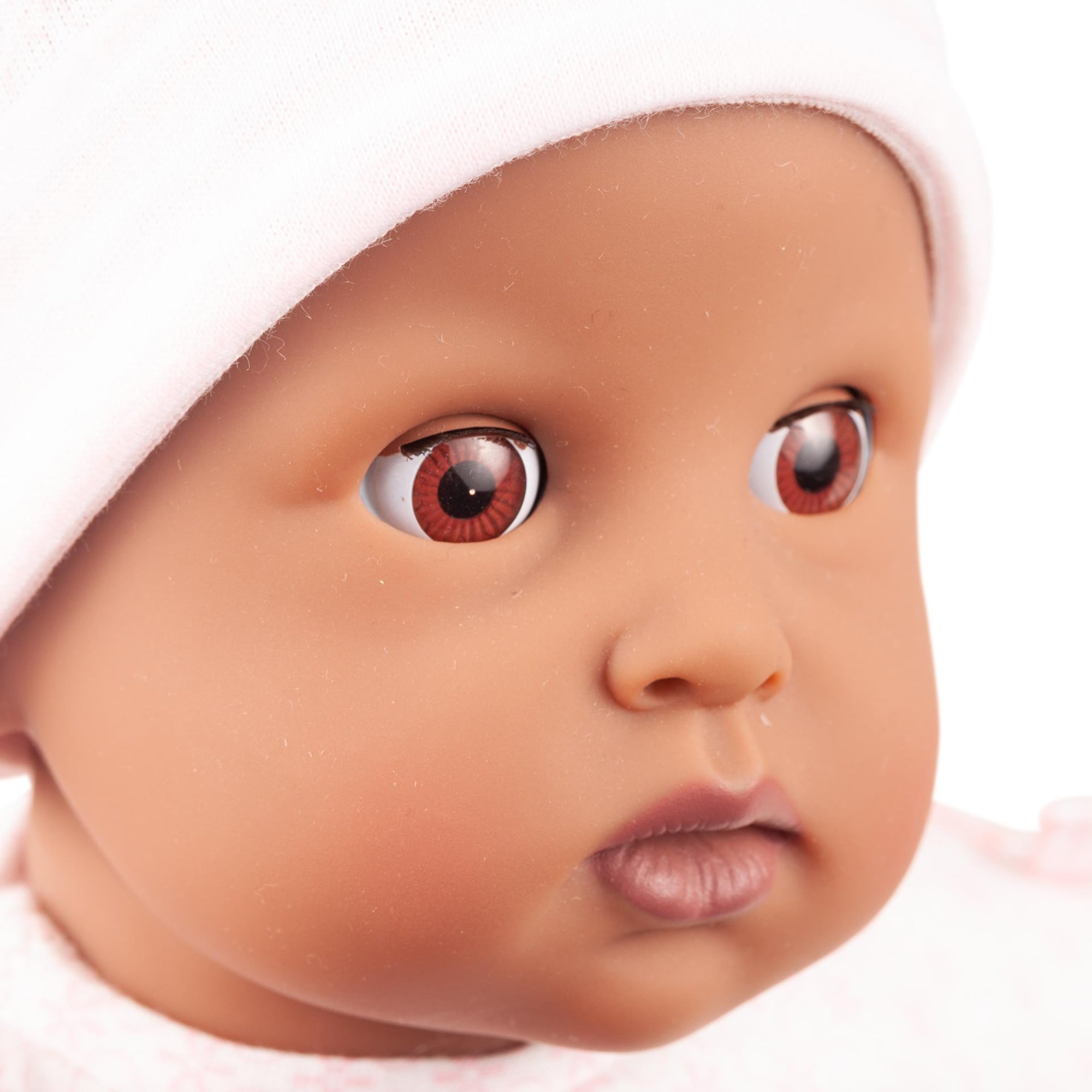 Gotz: Muffin To Dress Baby: Cutie - 13" African American Doll, Soft Pink Floral Outfit & Sock Hat, Soft Body, Sleepy Eyes, Collectible Toy, Kids 18mo+