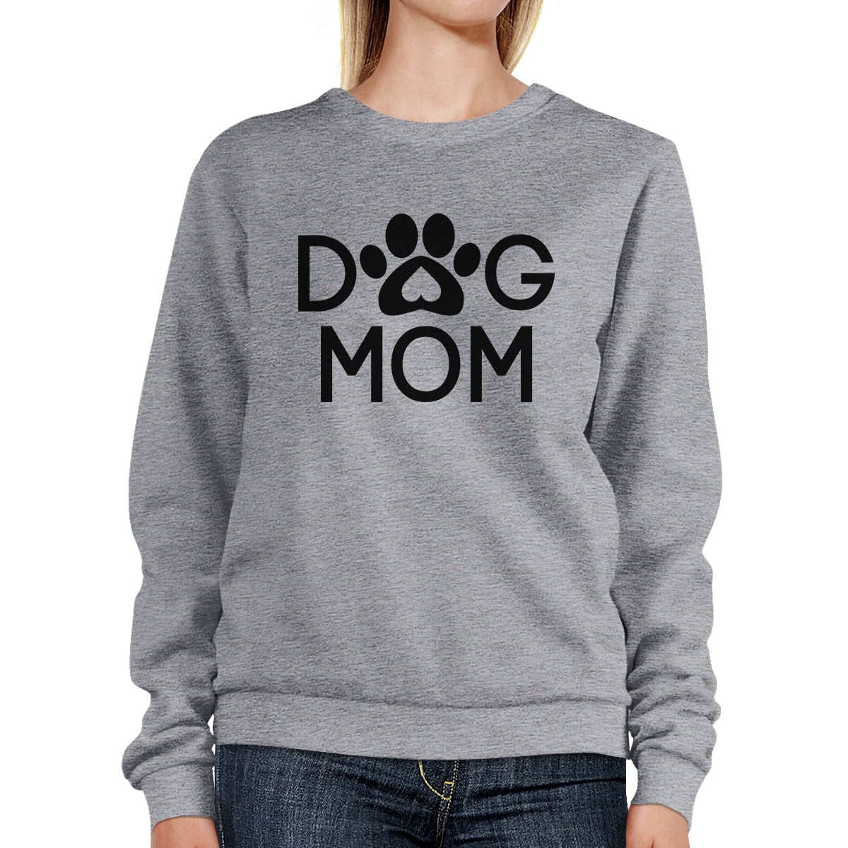 365 Printing - Dog Mom Grey Unisex Sweatshirt Pullover Cute Gift For Dog Owners - Walmart.com